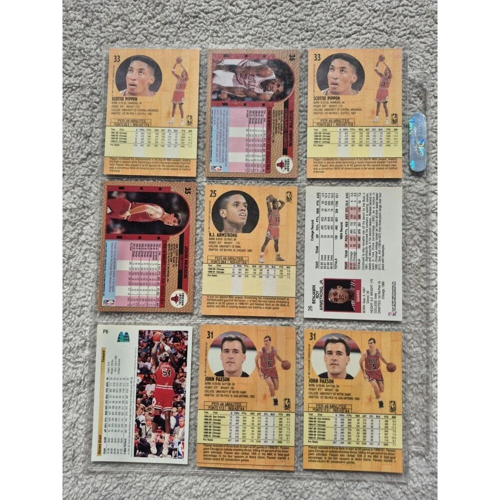 Chicago Bulls Lot of 15+ Cards – Scottie Pippen, Horace Grant, B.J....